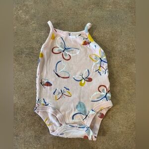 Carter's - Pink Baby Onesie with Butterfly Print,Size 12M
